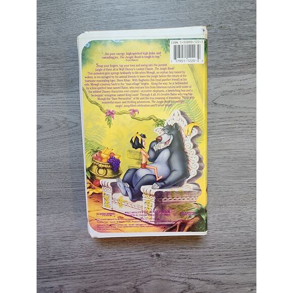 The Jungle Book Vintage Rare Black Diamond Classic Walt Disney VHS Spring Lead - Picture 6 of 16